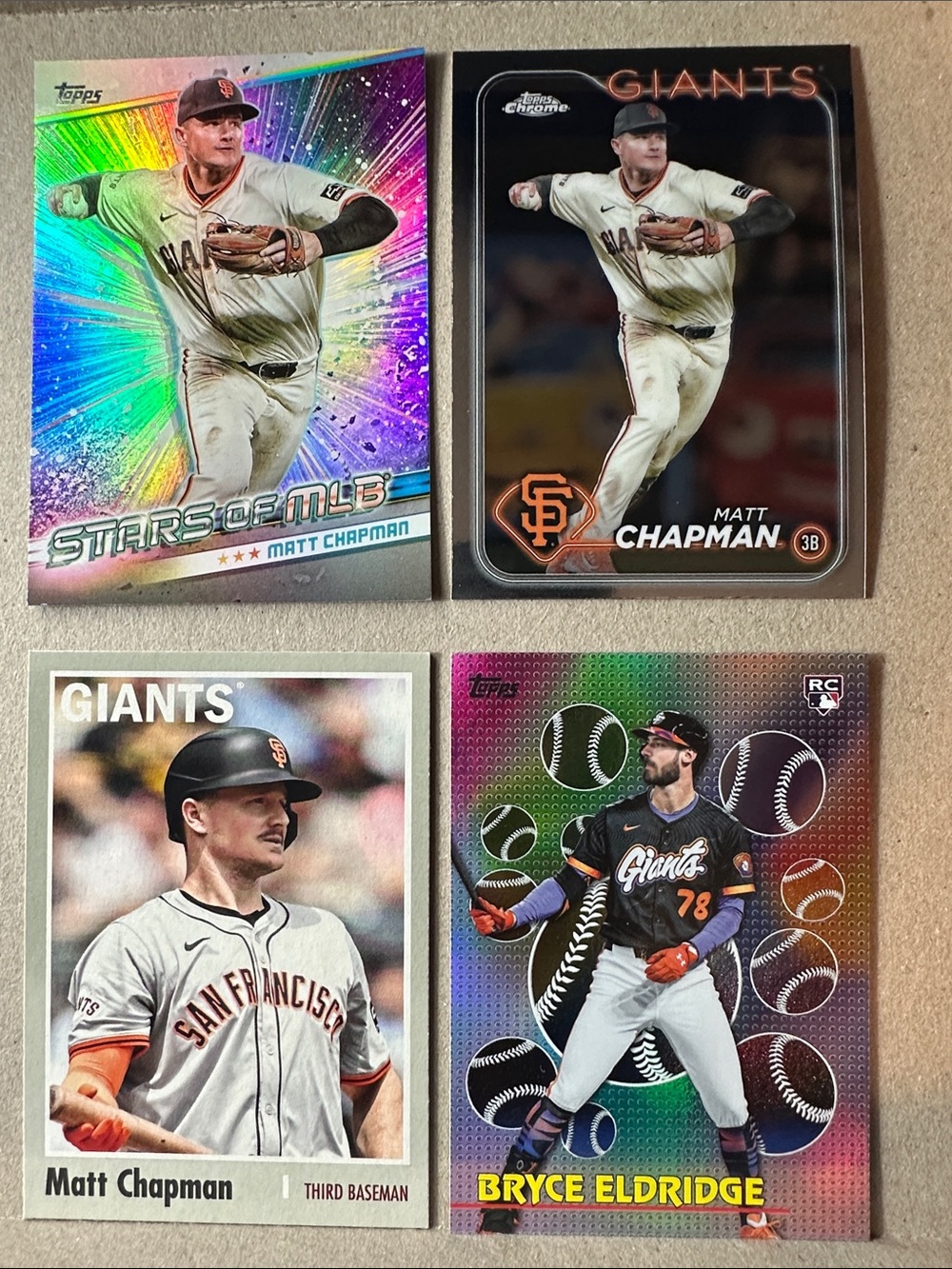4 Bryce Eldridge rookies in Giants lot of 22 + Matt Chapman/Jung Hoo Lee/Devers - Picture 2 of 16